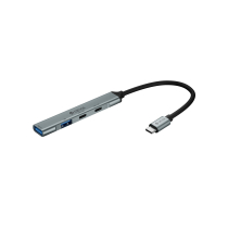 DEVIA Lite1 Hub USB-C 4 en 1 (Gris Foncé) 