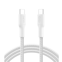 BELKIN Câble Tressé PCR USB-C vers USB-C 240W 2.0 2m (Blanc)