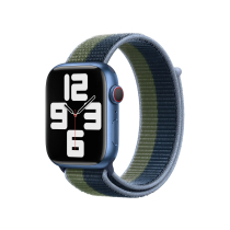 APPLE Bracelet Sport Loop Watch 41mm (Bleu Abysse/Vert Sauvage)