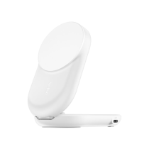 BELKIN Station de Recharge Magnétique 2-en-1 Qi2 (25W) (Blanc) 