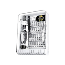 JAKEMY JM-8189B Tournevis 32en1 avec pince de précision (Blanc)
