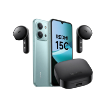 Pack Redmi 15C 128 Go (Vert) + Redmi Buds 6 Active (Noir)