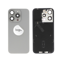 Vitre Arrière Titane Naturel iPhone 15 Pro (Avec Composants) (Pulled A)
