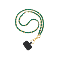 FAIRPLAY Chaine Longue Cuir 120cm DALIA (Vert)