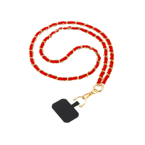 FAIRPLAY Chaine Longue Cuir 120cm DALIA (Rouge)